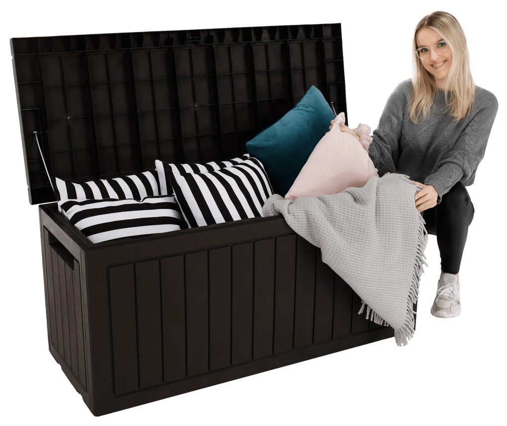 Kondela Záhradný úložný box, hnedá, DAGON
