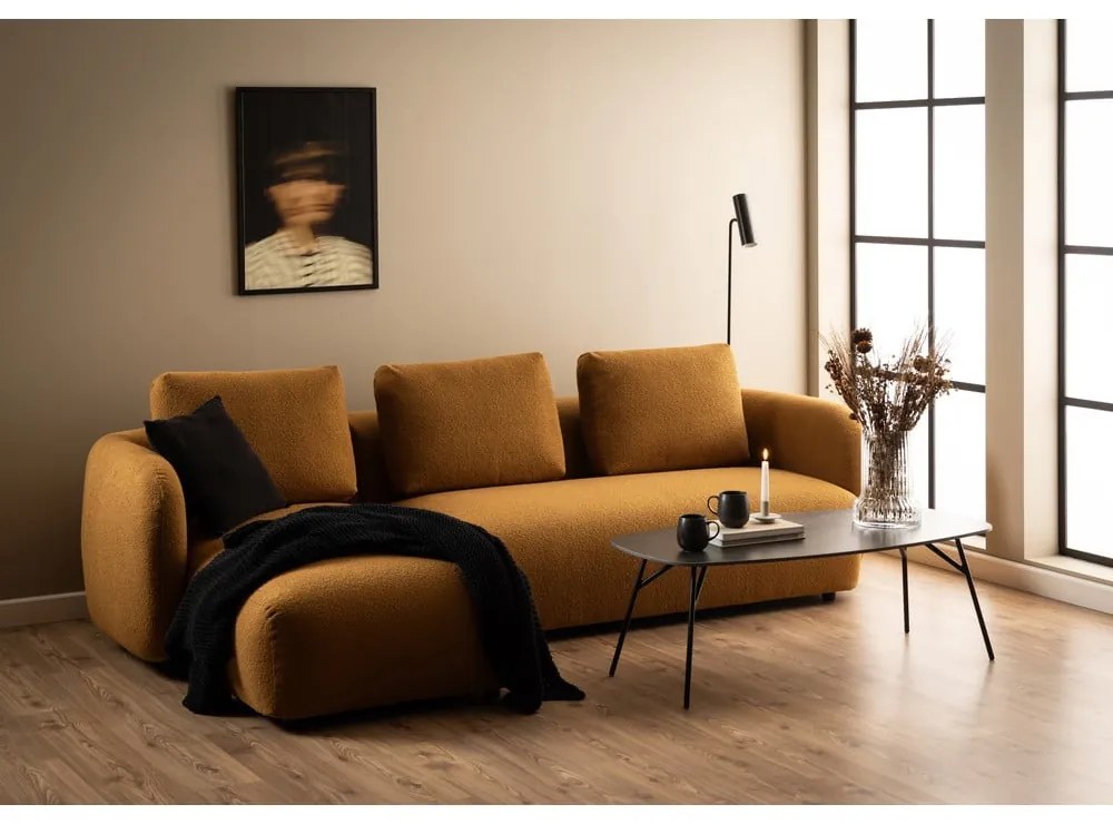 Čierny konferenčný stolík s keramickou doskou 60x120 cm Caracas - Actona