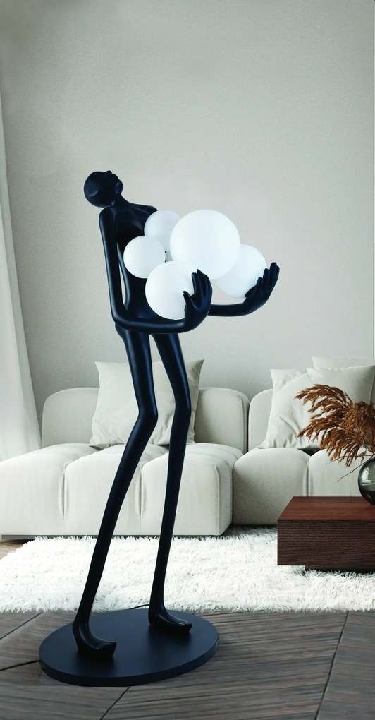 Dizajová stojaca lampa Atlas B