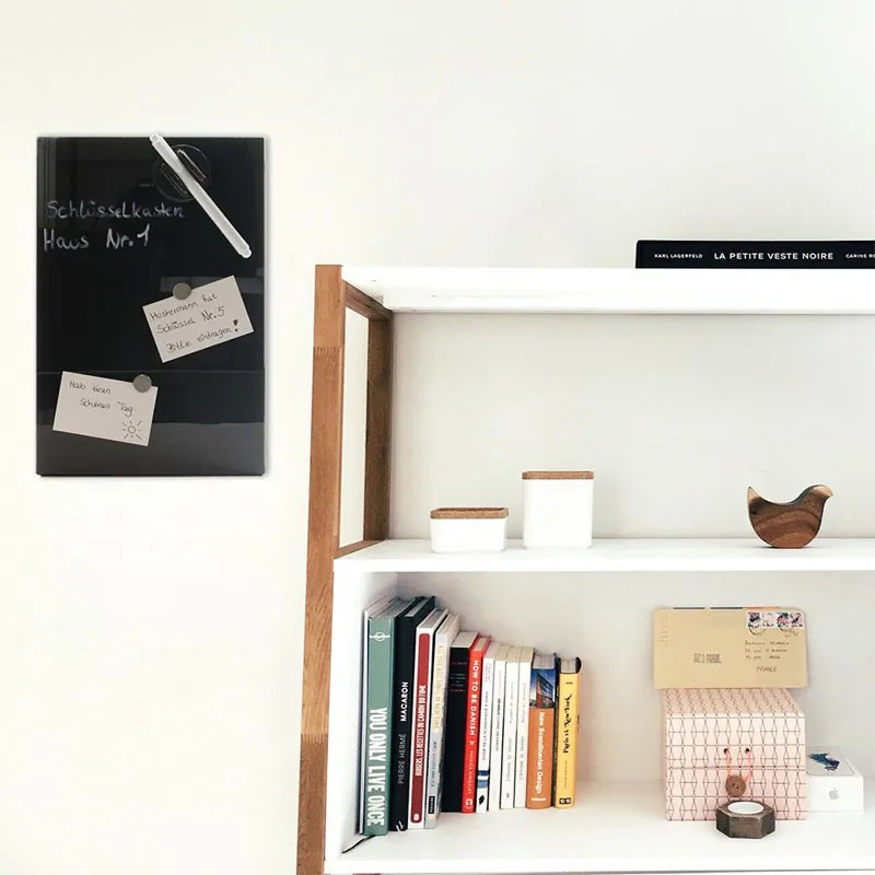 Skrinka na kľúče KEY GLASS, na 8 kľúčov, čierna