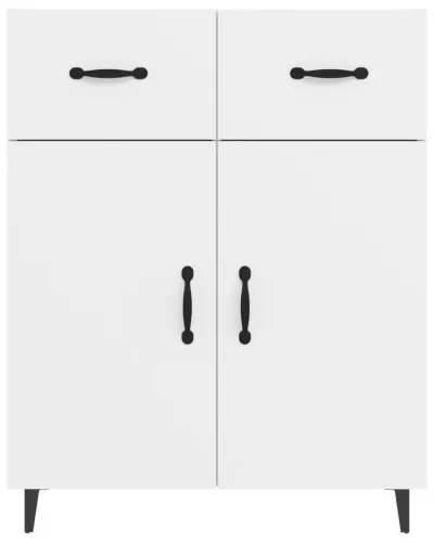 vidaXL Komoda biela 69,5x34x90 cm spracované drevo-