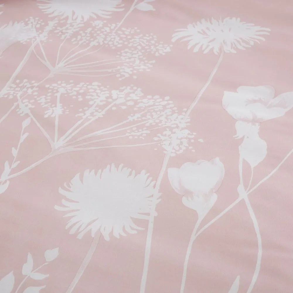 Biele/ružové obliečky na dvojlôžko 200x200 cm Meadowsweet Floral – Catherine Lansfield