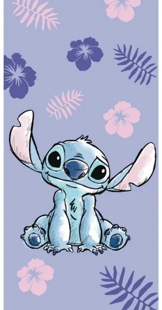 Jerry Fabrics - Detská osuška s motívom Lilo &amp; Stitch. Rozmer 70x140 cm, 100% bavlna, mäkká a ideálna na pláž alebo bazén.