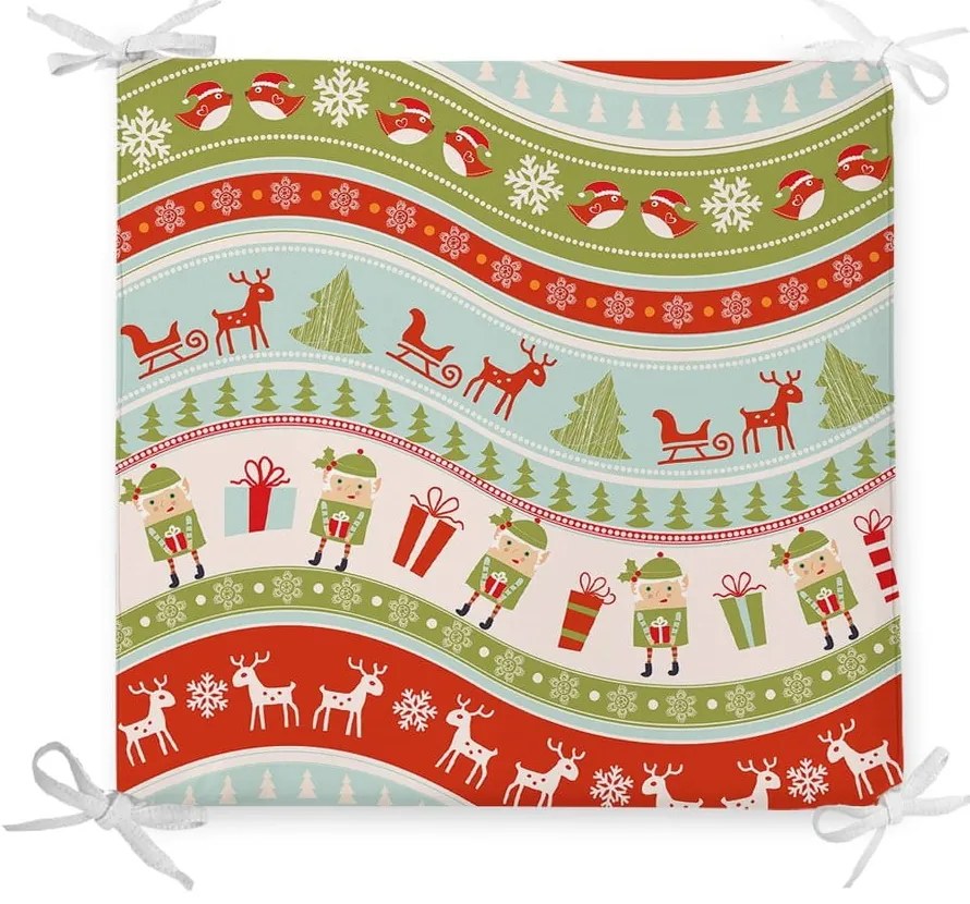Vianočný sedák s prímesou bavlny Minimalist Cushion Covers Elves, 42 x 42 cm