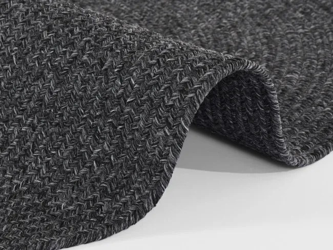 Koberec Hanse Home Braided Trenzado tmavosivý kruh