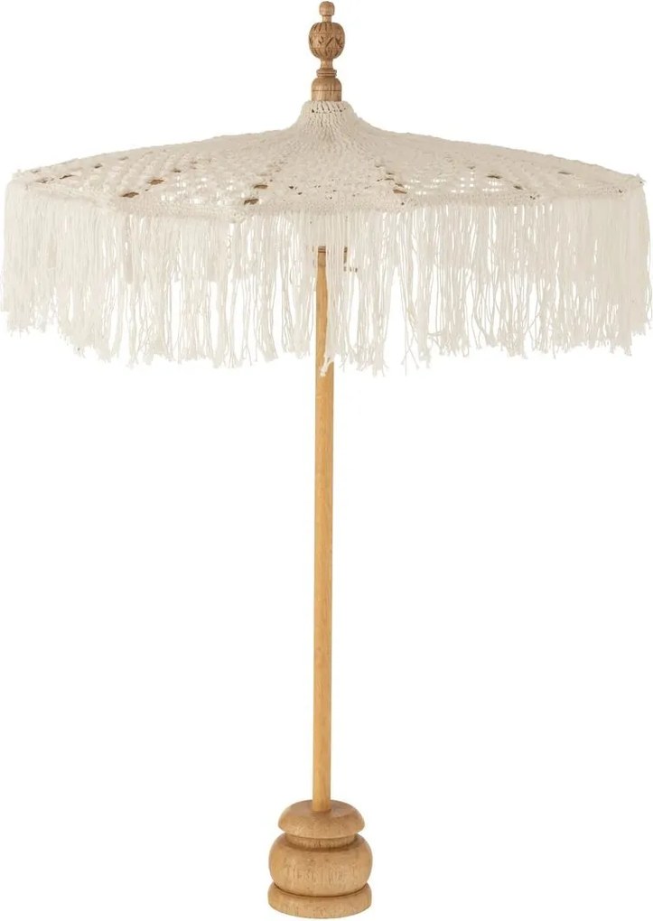 Prírodný drhaný slnečník na stôl Macrame - ∅65*95 cm
