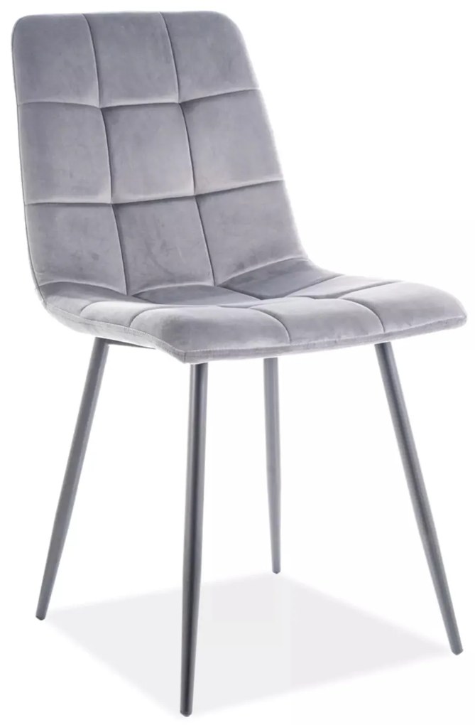 Stolička Mila Velvet Sivá