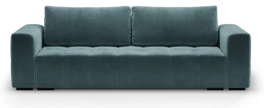 Modrá zamatová rozkladacia pohovka Milo Casa Luca