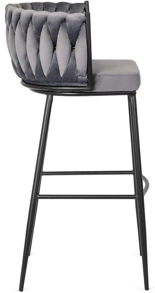 Barová židle Flores 60 cm černá/šedá
