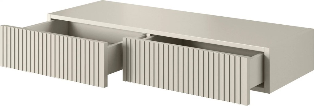 Závesný toaletný stolík Nicole 100 cm so zásuvkami - kašmírový mat