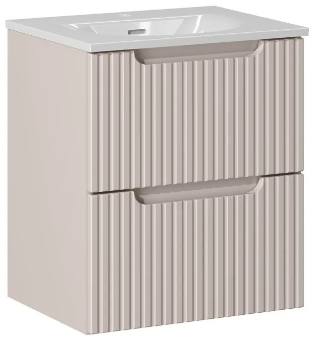 Závesná skrinka Nova Kašmírová I so zápustným umývadlom 50 cm kašmírová/biela