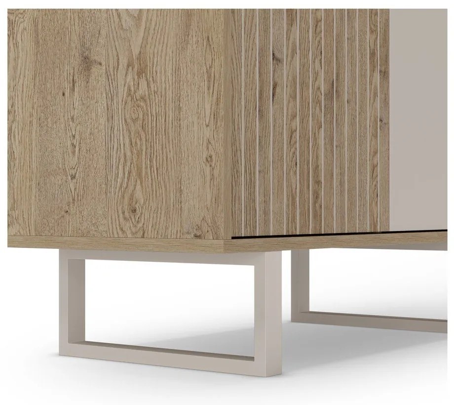 Skrinka v dekore duba v sivo-prírodnej farbe 90x120 cm Millay – Marckeric