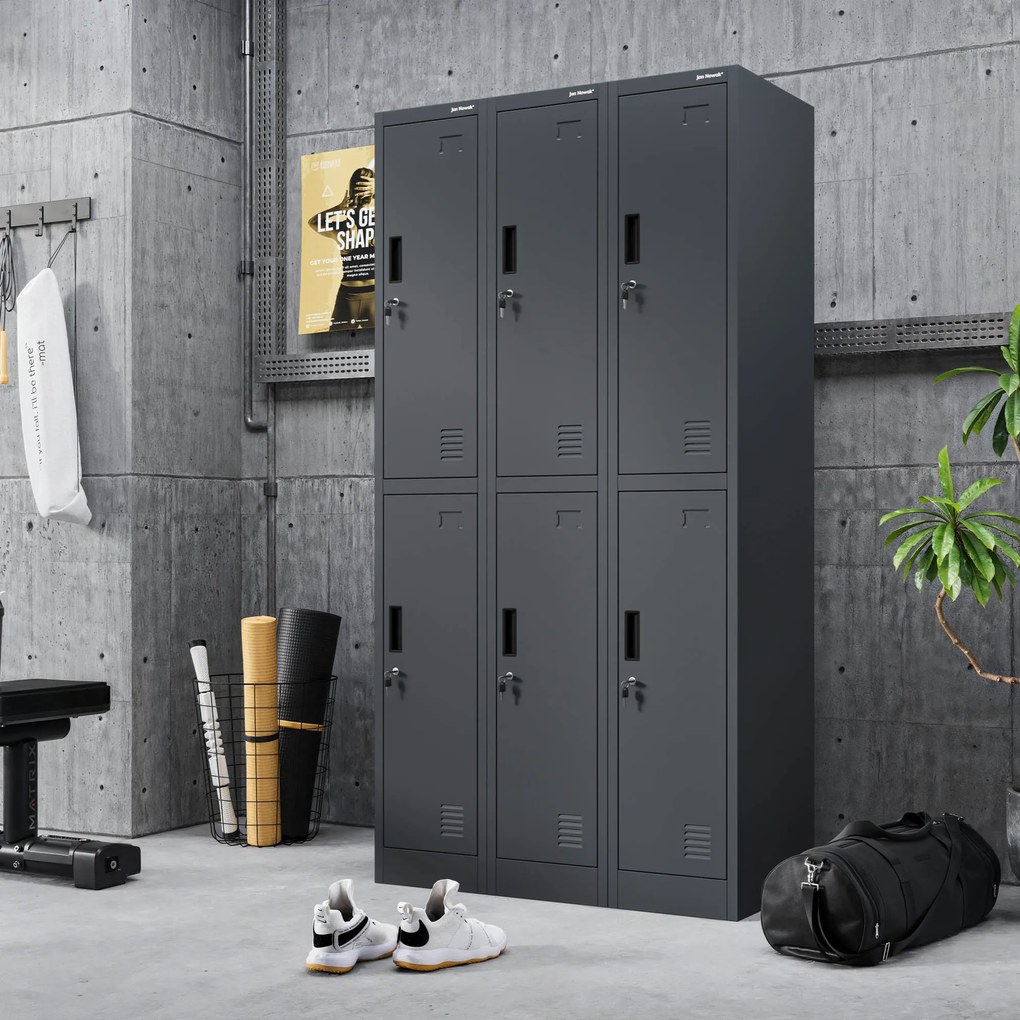 Šatníková skriňa pre zamestnancov antracitová IGOR 1 Plus 316,5 x 1850 x 450 mm