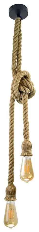 Luster na lanku ROPE 2xE27/12W/230V