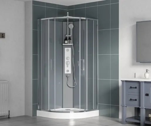 Sprchový box štvrťkruh 90x90 cm SAT Project SATPROBOXS90CRT