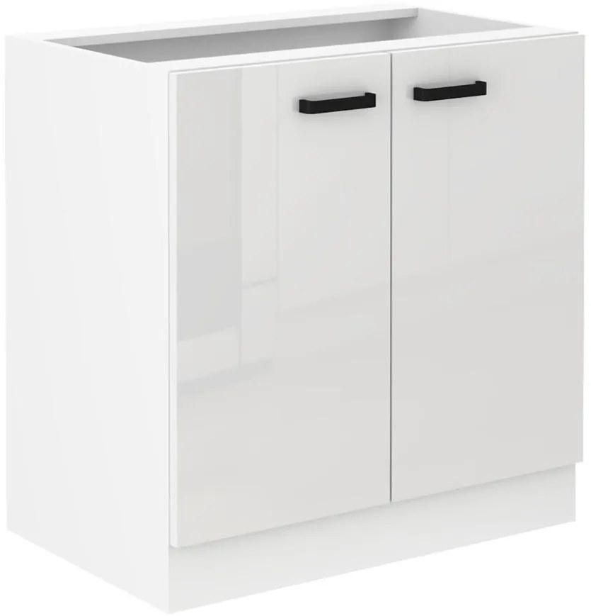 Kuchynská skrinka MIA biely lesk/biely 80d 2f bb