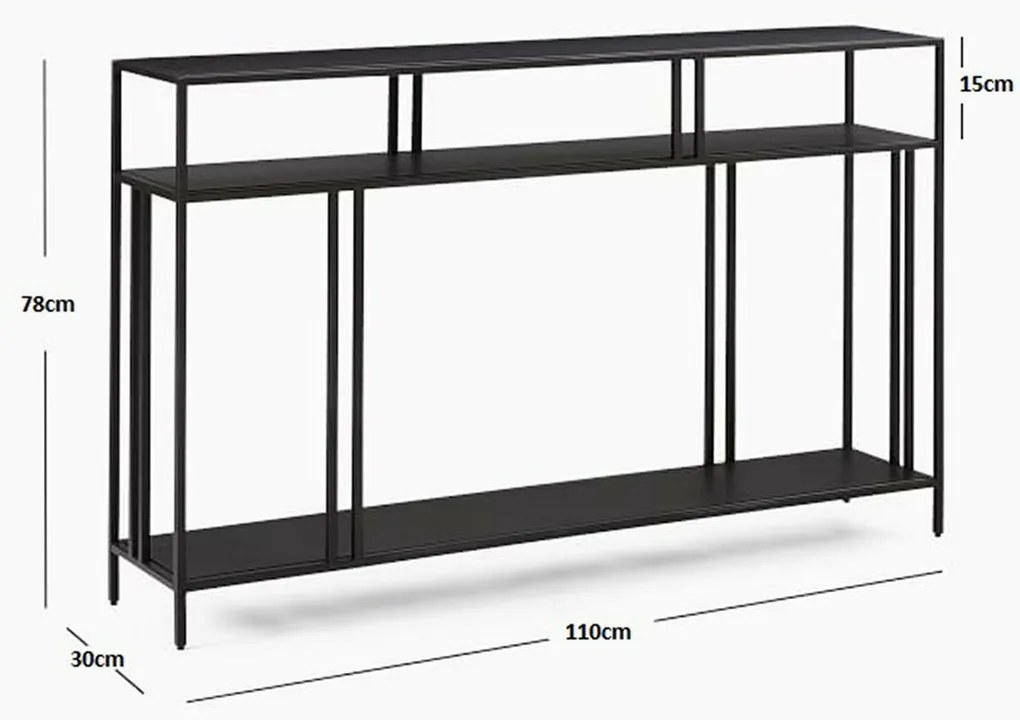 Dekoratívny stolík Venedik Black