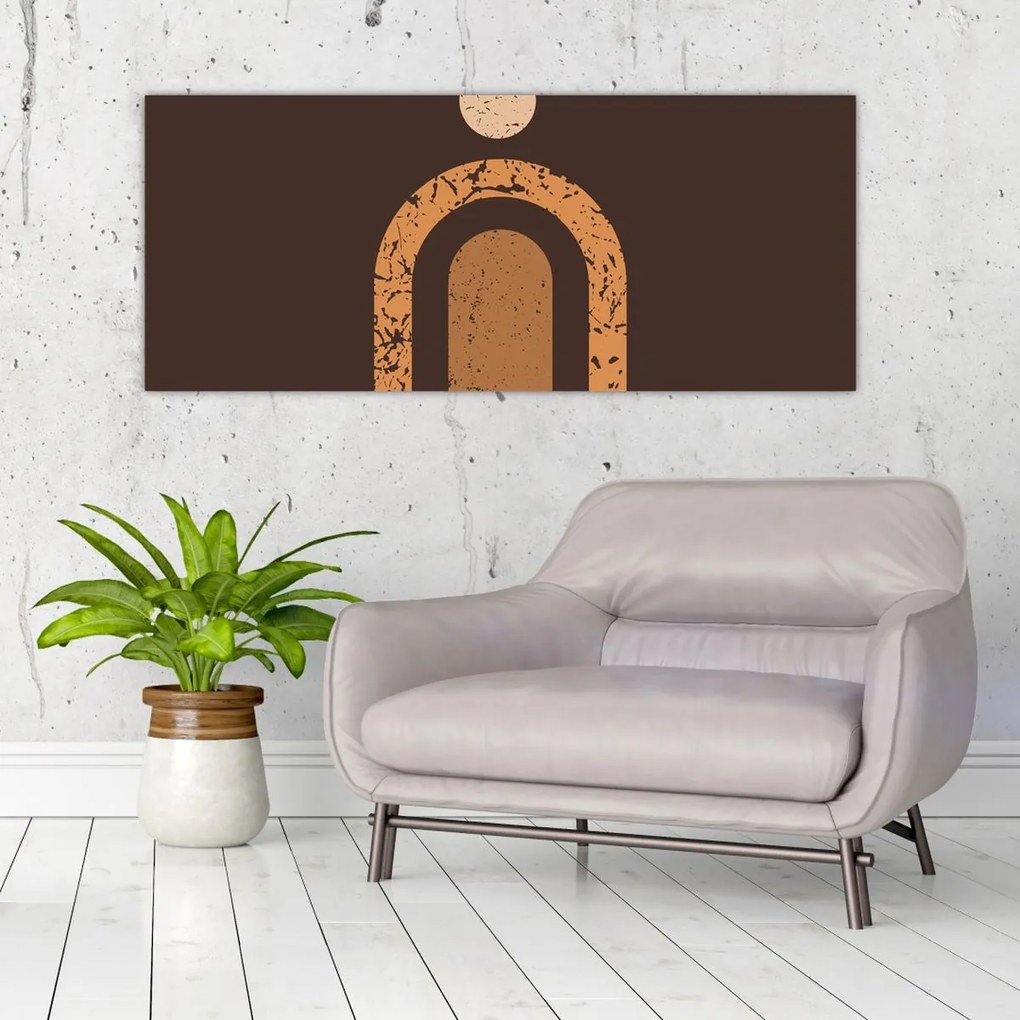 Obraz - Oranžové oblúky N⁰3 (120x50 cm)