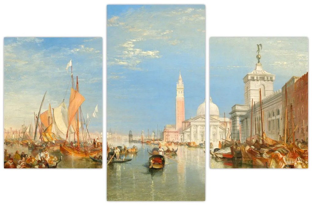 Obraz - Joseph Mallord William Turner, Venice the Dogana and San Giorgio Maggiore, reprodukcia (90x60 cm)