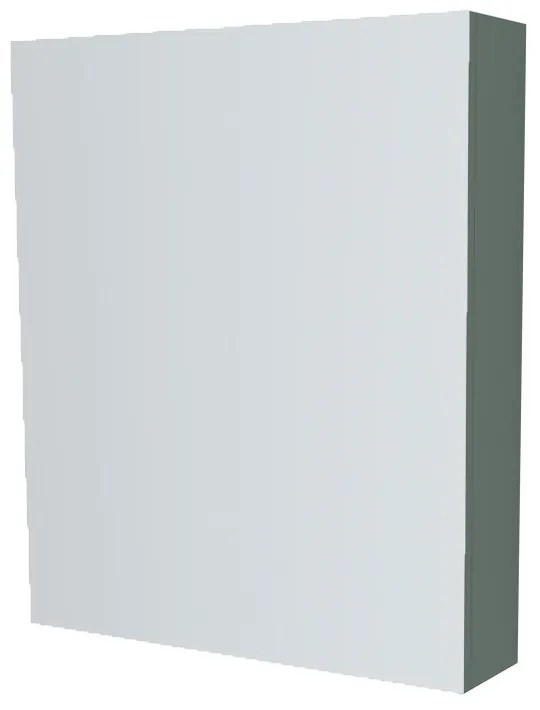 Mereo, Mereo Kúpeľňová zrkadlová skrinka 60 cm, galerka, 1x dvierka ľavá, Multidecor, Zelená Verde, MER-CN798G61ZEV1
