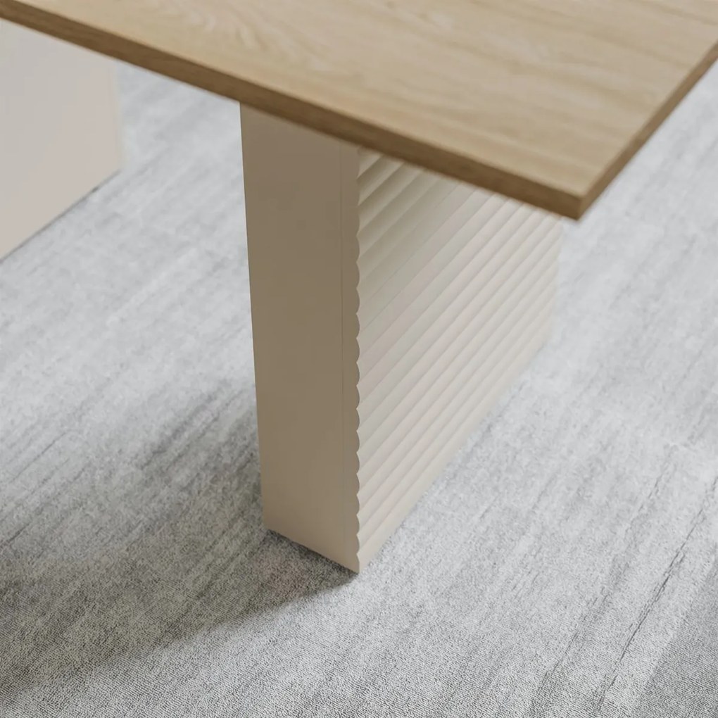 ROZKLÁDACÍ JEDÁLENSKÝ STÔL CELESTINO DUB + KAŠMÍR 140 - 180 cm