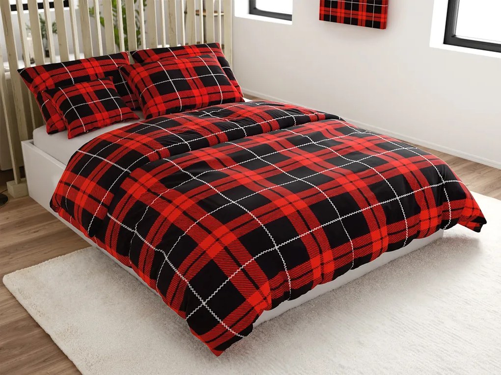 Obliečky mikroplyš ALBURY červené Rozmer obliečky: 70 x 90 cm | 140 x 220 cm