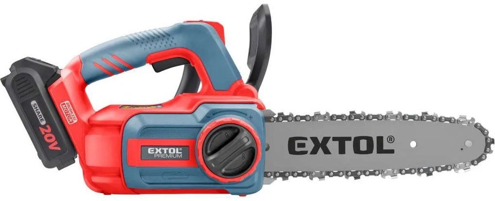 EXTOL PREMIUM AKU reťazová píla Share20V, 1x 2Ah Li-ion, 2,4A nabíjačka, čepeľ 300mm 8891920