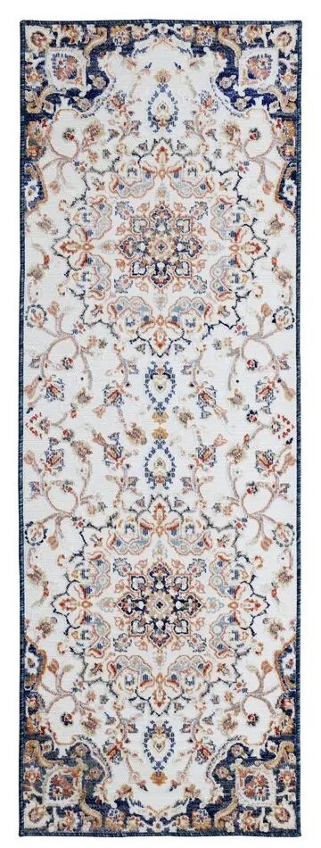 Flair Rugs, Behúň Plaza Mabel Navy – na von aj na doma, 80x230, viacfarebná, chodba / predsieň