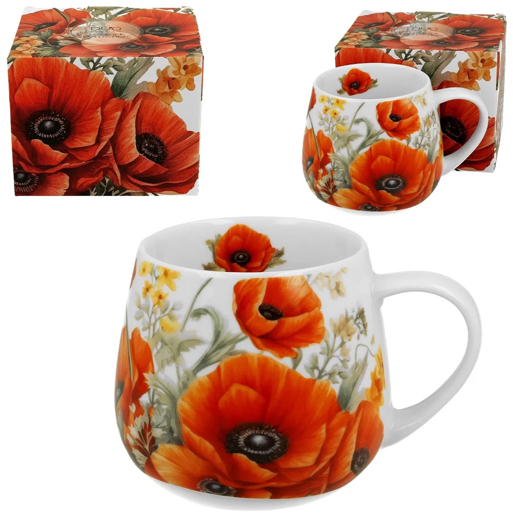 Porcelánový hrnček Poppies 430 ml