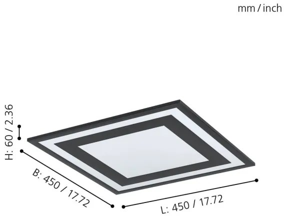 Eglo 99038 - LED Stropné svietidlo SAVATARILA LED/24W/230V