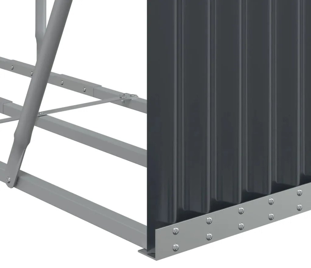 Držiak na polená antracitový 180x45x100 cm pozinkovaná oceľ