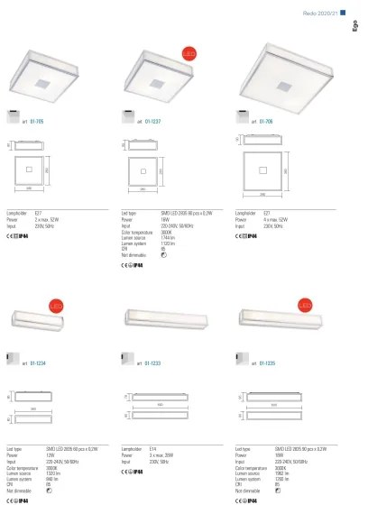 Redo 01-1234 - LED kúpeľňové nástenné svietidlo EGO LED/12W/230V IP44 chróm