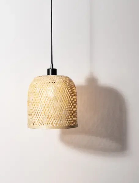 LED prírodno-čierny dizajnový luster Intra