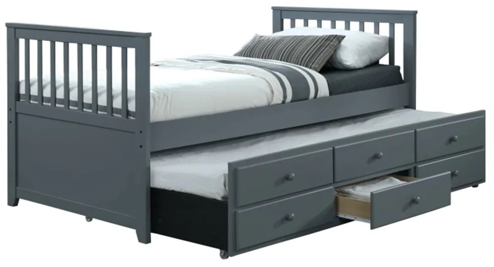 Jednolôžková posteľ 90 cm Ahlan (sivá) (s roštom). Akcia -13%. Vlastná spoľahlivá doprava až k Vám domov. 1002459