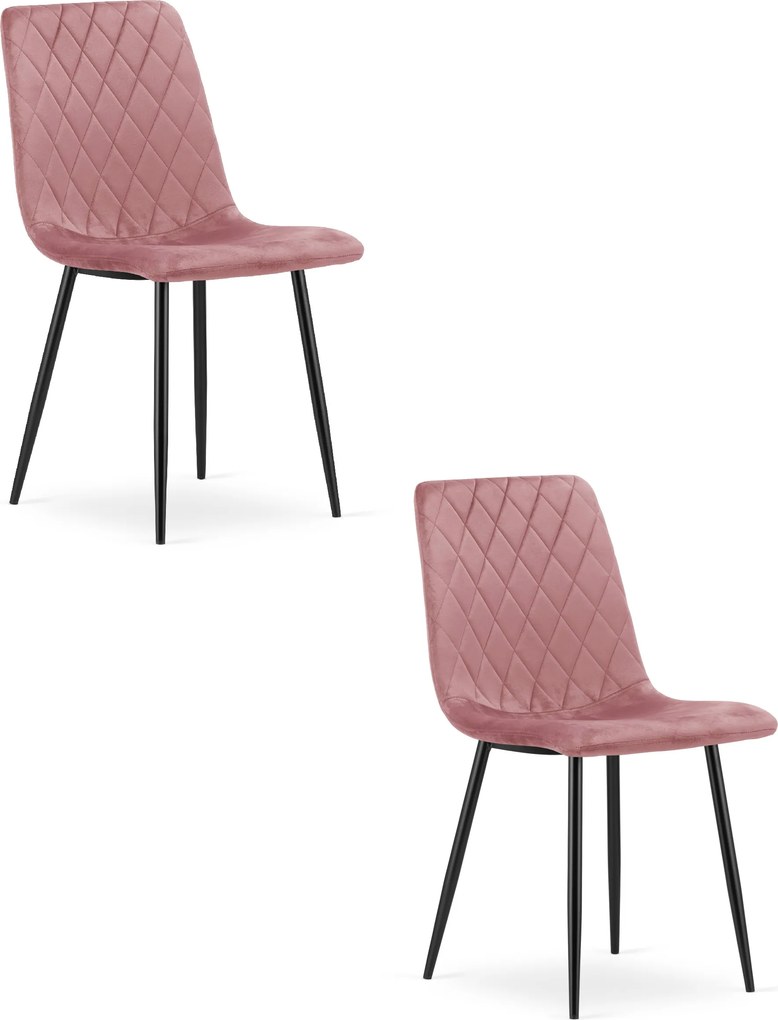Set 2 kresiel TURIN - ružový zamat