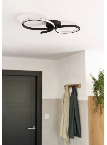 Eglo 901266 - LED Stropné svietidlo SERPINS LED/21W/230V 3000K čierna