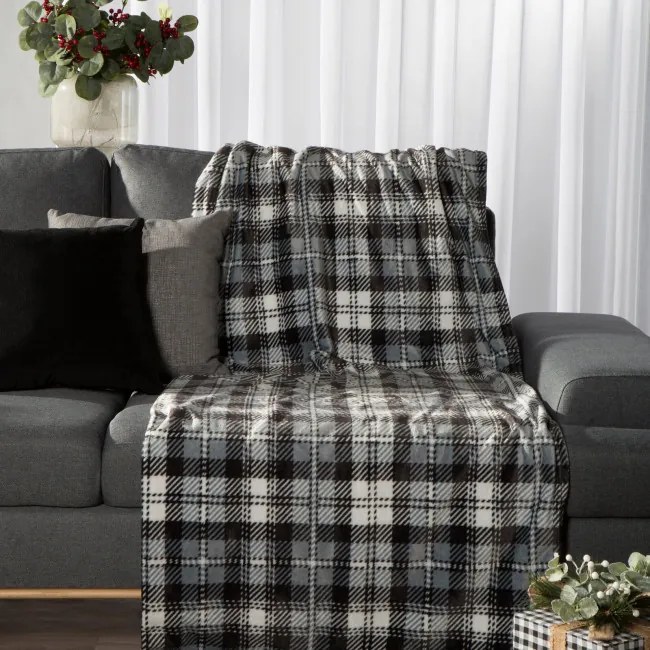 Deka SANTA 03 biela / grafitová