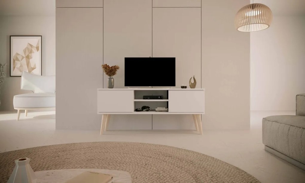 TV stolík TORONTO 120 cm biely