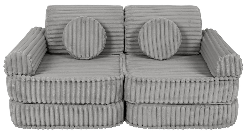 MeowBaby® Churros detská pohovka Plus, Moon Dust Grey