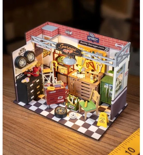 RoboTime - Miniatúra domčeka Garáž 2xAAA