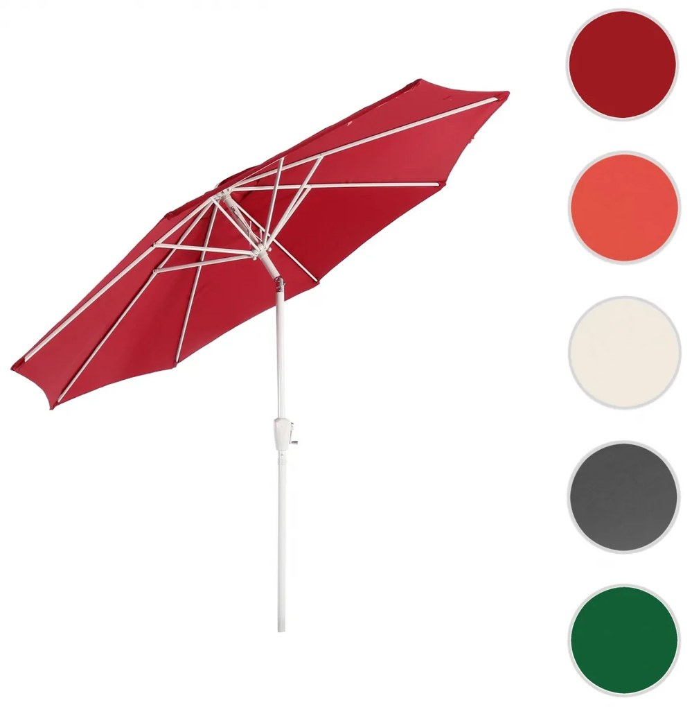 Slnečník N18 Ø 2,7 m sklopná polyester/hliník - červená