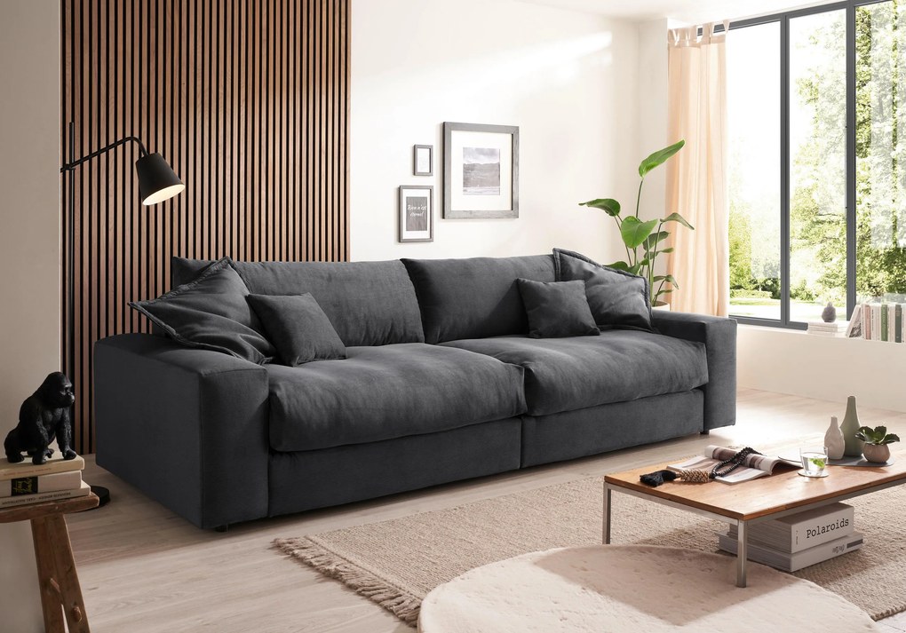 XXXLutz VEĽKÁ POHOVKA, textil, antracitová P & B - Sedačky - 002220024210