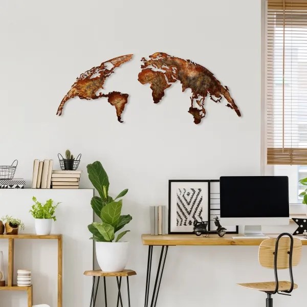 Nástenná dekorácia 2 ks 150x59 planéta kov