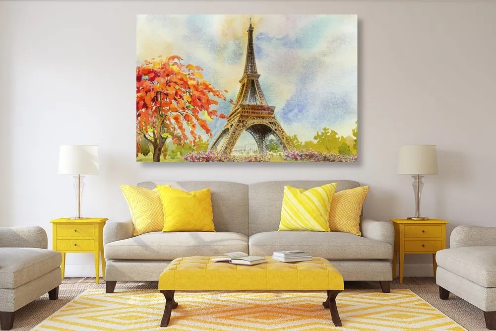 Obraz Eiffelova veža v pastelových farbách