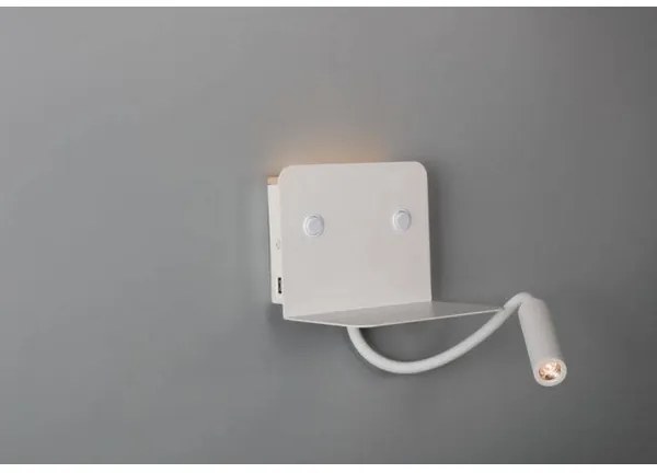 Azzardo AZ4417 - LED Flexib. lampička s poličkou VERA 1xLED/5W/230V + 1xLED/6W