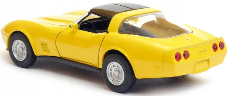 008805 Kovový model auta - Nex 1:34 - 1982 Chevrolet Corvette Coupe Žltá