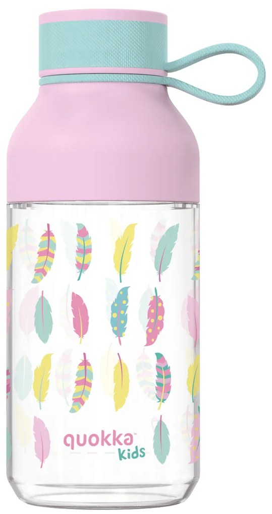 Plastová fľaša Ice Kids s pútkom Feathers 430 ml