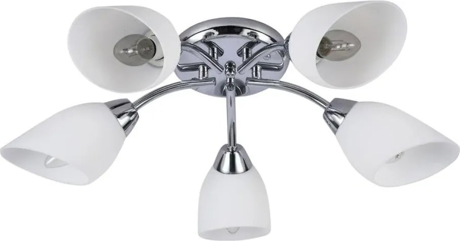 Prisadený luster PORTOS 5xE14/10W/230V lesklý chróm