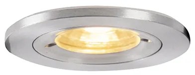 Sada 6 moderných zapustených bodových svetiel oceľ okrúhle IP44 - Xena