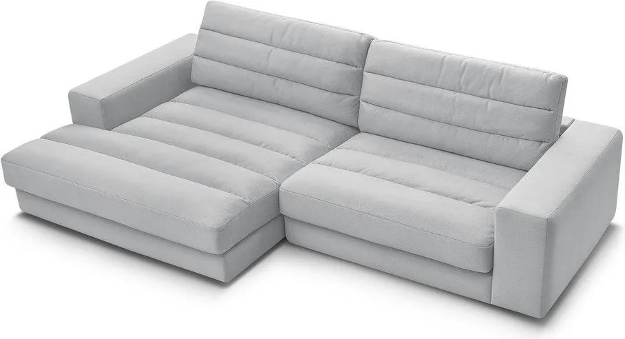 Svetlosivá zamatová rohová pohovka (ľavý roh/s leňoškou) Sierra – Bobochic Paris